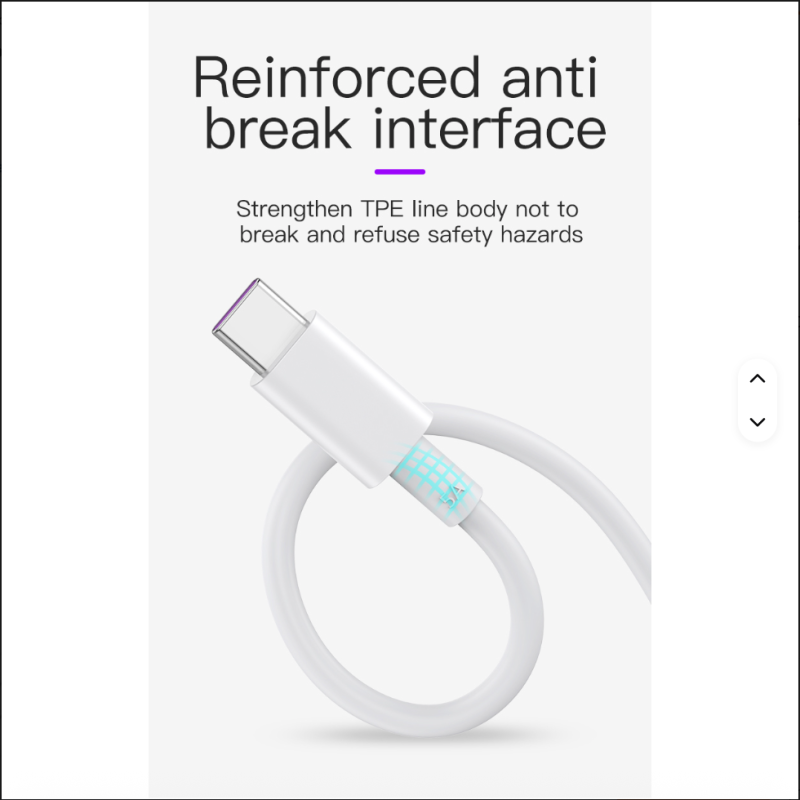 Premium USB to Type-C Fast Charging Cable – 5A High-Speed PVC Data Line Charger for Huawei, Samsung & More - Image 4